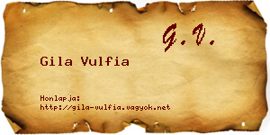 Gila Vulfia névjegykártya